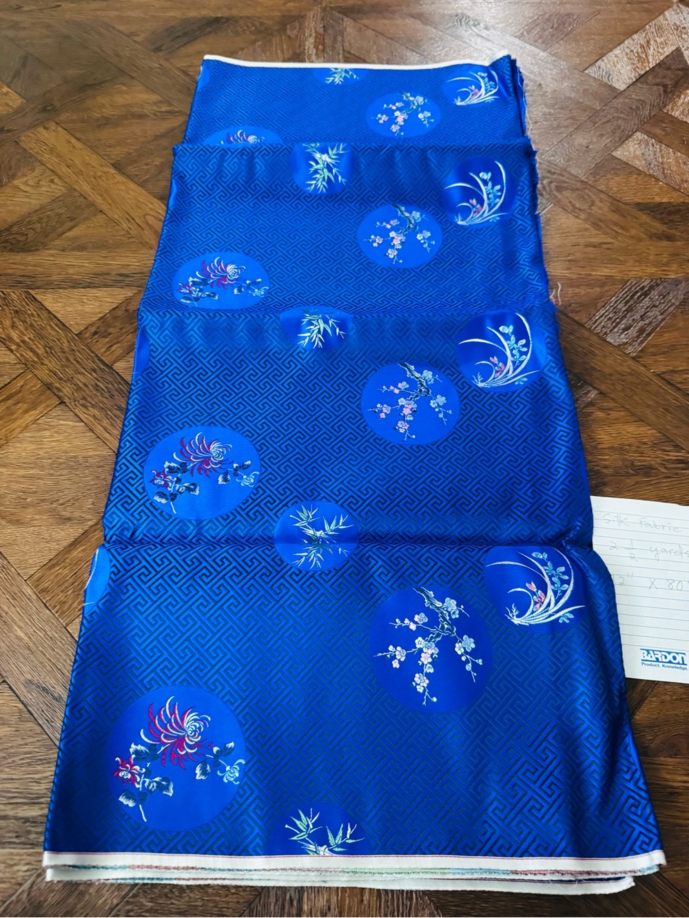 Chinese Woven Silk Brocade Fabric